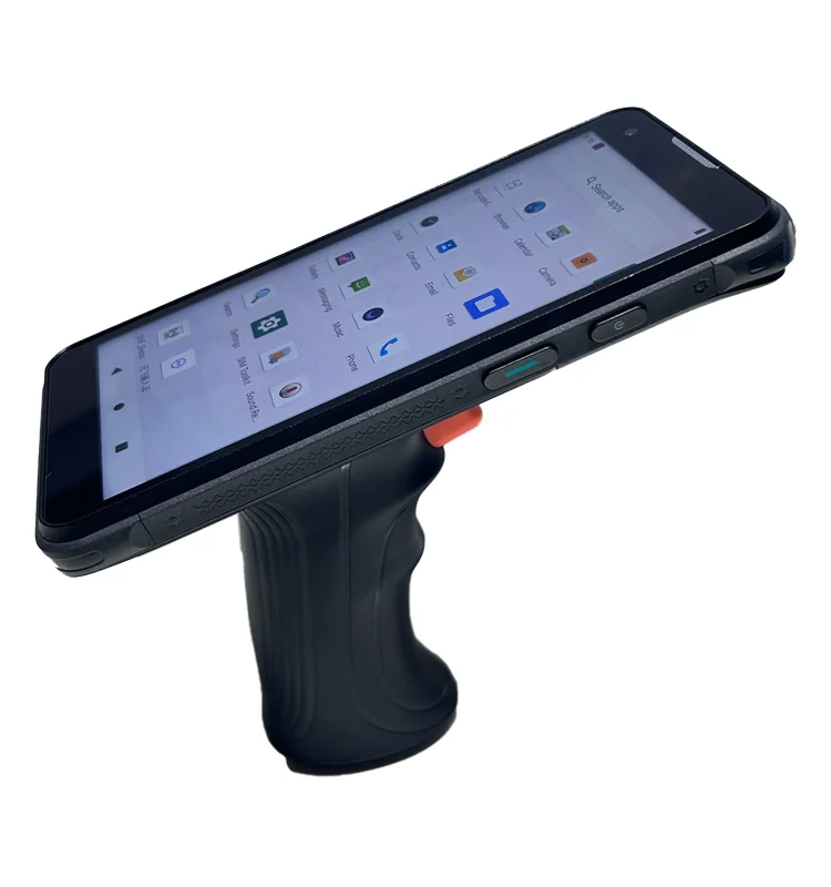 Angled terminal screen and trigger handle seen from the opposite side
