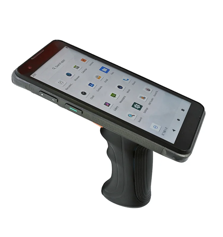 Angled screen above a trigger handle shown without an operator's hand