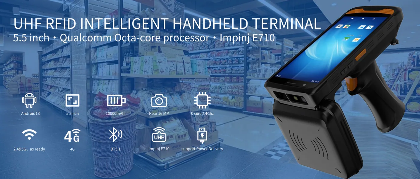 R366C-S Handheld Terminal – Impinj E710 UHF RFID | 20m Range | 10000mAh Battery solution image