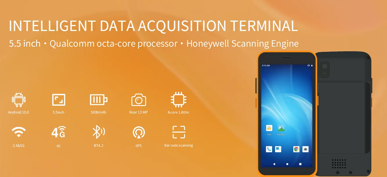 RS60 Handheld Terminal – Honeywell N6603 Scanner | 5.5″ | Qualcomm Octa‑core | Android 10 solution image