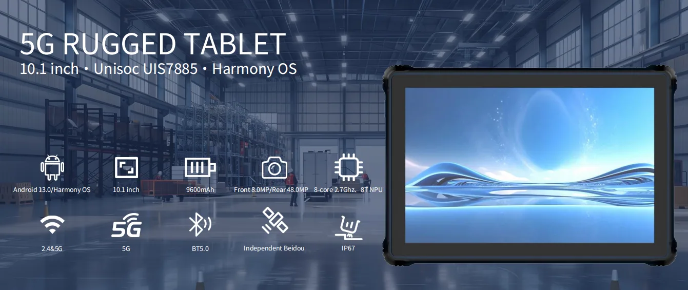 RT80 5G Rugged Tablet – 10.1″ FHD | Android 13| 9600mAh | IP67 | Independent Beidou RTK solution image