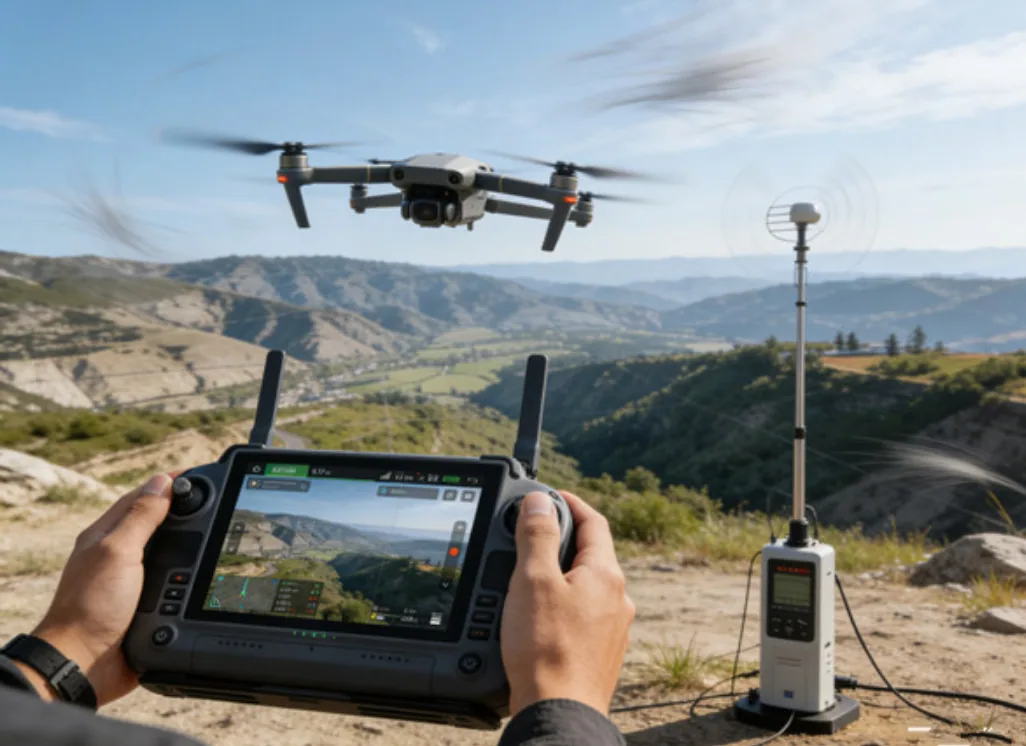 Outdoor terminal display used with a drone control system
