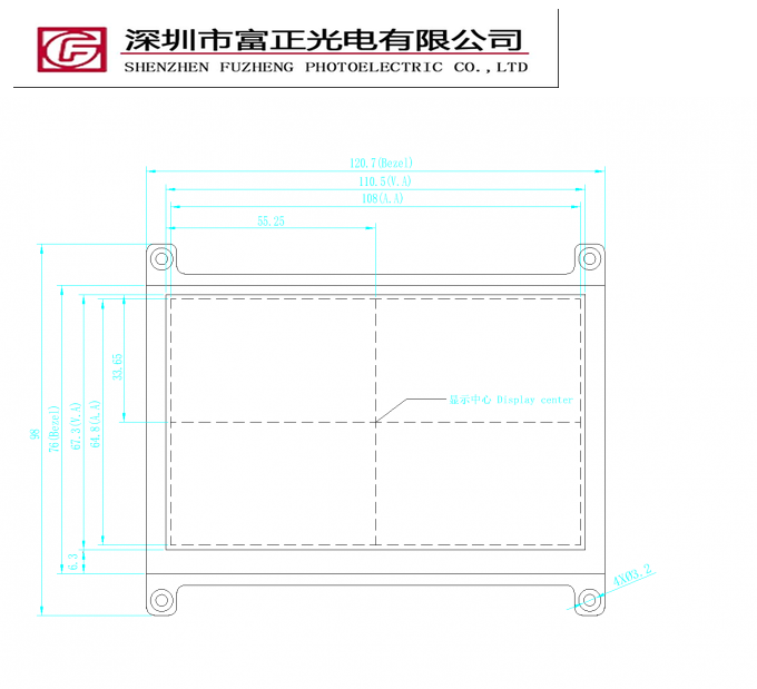 RTD2281-V1.1K mechanical outline drawing