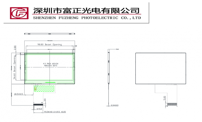Z043WQ35J mechanical outline drawing