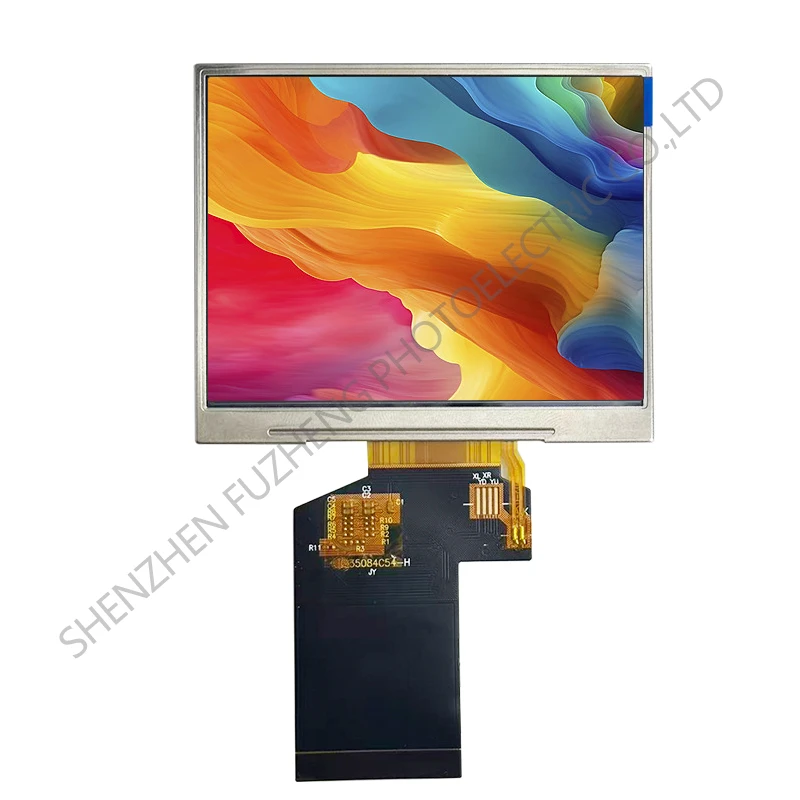 FZ35054C54-H 3.5-inch landscape IPS TFT-LCD powered front view with 54-pin FPC tail